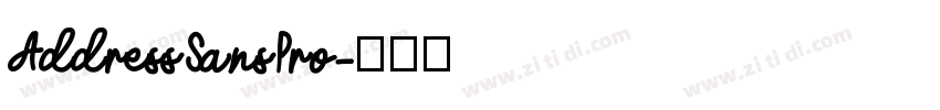 AddressSansPro字体转换