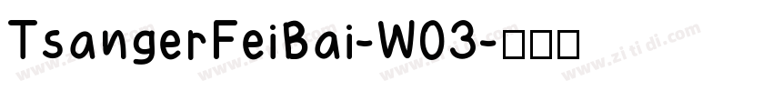 TsangerFeiBai-W03字体转换