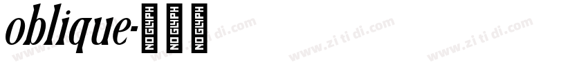 oblique字体转换
