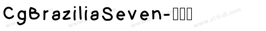CgBraziliaSeven字体转换
