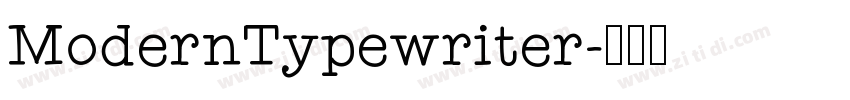 ModernTypewriter字体转换