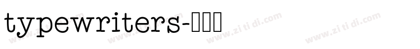 typewriters字体转换