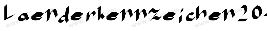 Laenderkennzeichen20字体转换