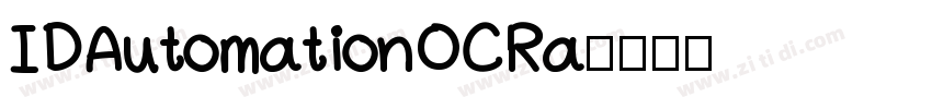 IDAutomationOCRa字体转换