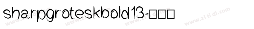 sharpgroteskbold13字体转换