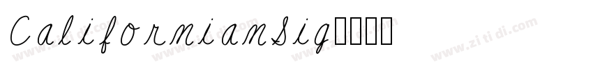CalifornianSig字体转换