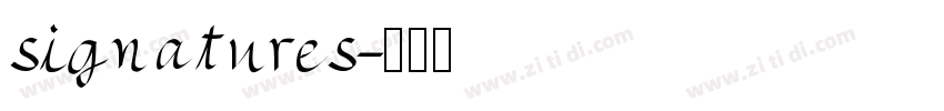signatures字体转换