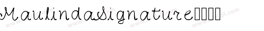 MaulindaSignature字体转换