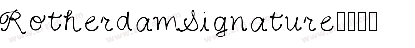 RotherdamSignature字体转换