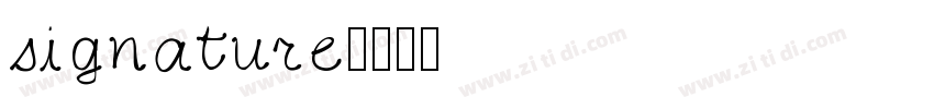 signature字体转换
