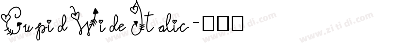 CupidWideItalic字体转换