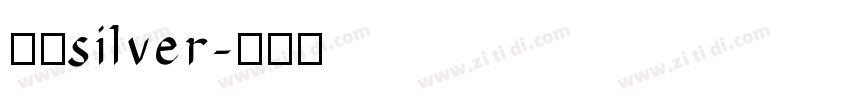 像素silver字体转换