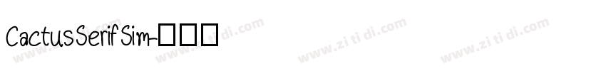CactusSerifSim字体转换