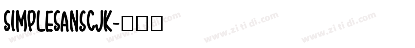 SimpleSansCJK字体转换