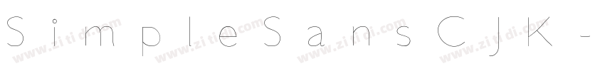 SimpleSansCJK字体转换