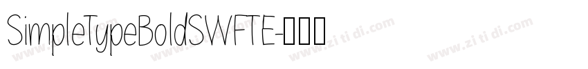 SimpleTypeBoldSWFTE字体转换