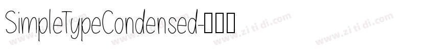 SimpleTypeCondensed字体转换