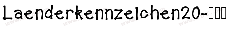 Laenderkennzeichen20字体转换