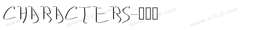 CHARACTERS字体转换