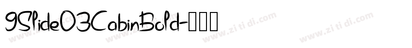 9Slide03CabinBold字体转换