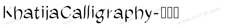 KhatijaCalligraphy字体转换