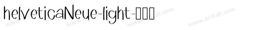 helveticaNeue-light字体转换