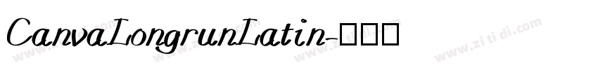 CanvaLongrunLatin字体转换