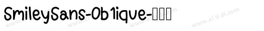 SmileySans-0b1ique字体转换