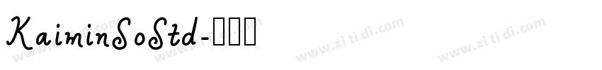 KaiminSoStd字体转换
