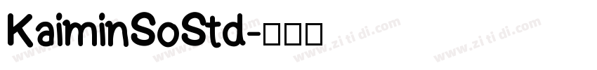 KaiminSoStd字体转换