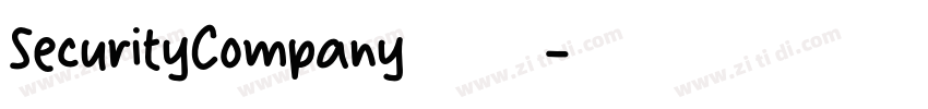 SecurityCompany字体下载字体转换