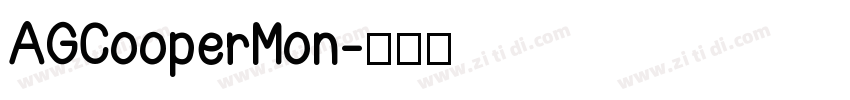 AGCooperMon字体转换