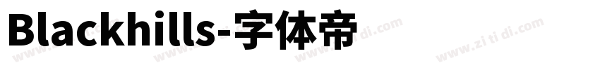 Blackhills字体转换