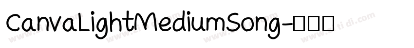 CanvaLightMediumSong字体转换