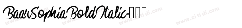 BaarSophiaBoldItalic字体转换