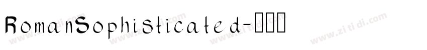 RomanSophisticated字体转换
