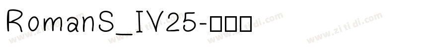 RomanS_IV25字体转换