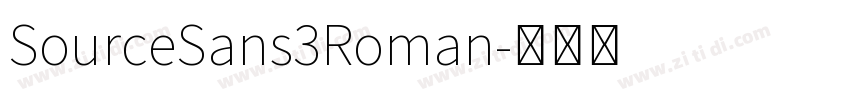 SourceSans3Roman字体转换