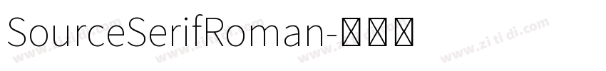 SourceSerifRoman字体转换