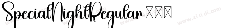 SpecialNightRegular字体转换
