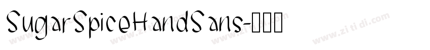 SugarSpiceHandSans字体转换
