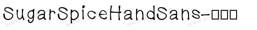 SugarSpiceHandSans字体转换