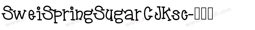 SweiSpringSugarCJKsc字体转换