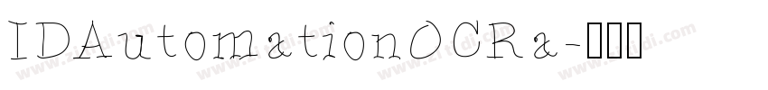 IDAutomationOCRa字体转换
