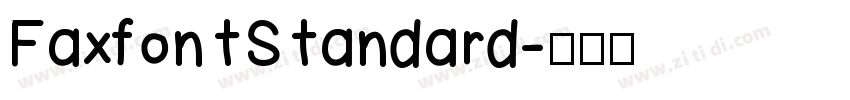 FaxfontStandard字体转换