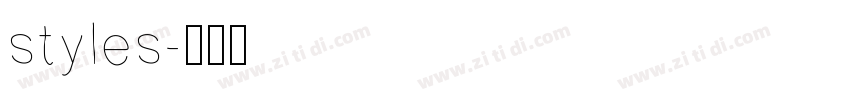 styles字体转换