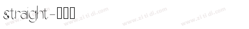 straight字体转换