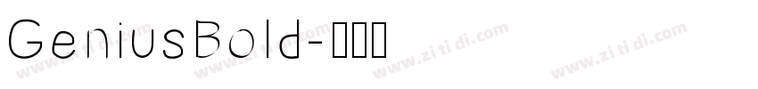 GeniusBold字体转换