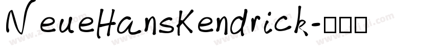 NeueHansKendrick字体转换