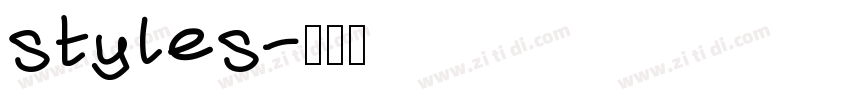 styles字体转换